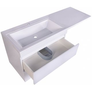 Тумба под раковину Style Line Даллас Люкс Plus 140 L СС-00002386 подвесная белый